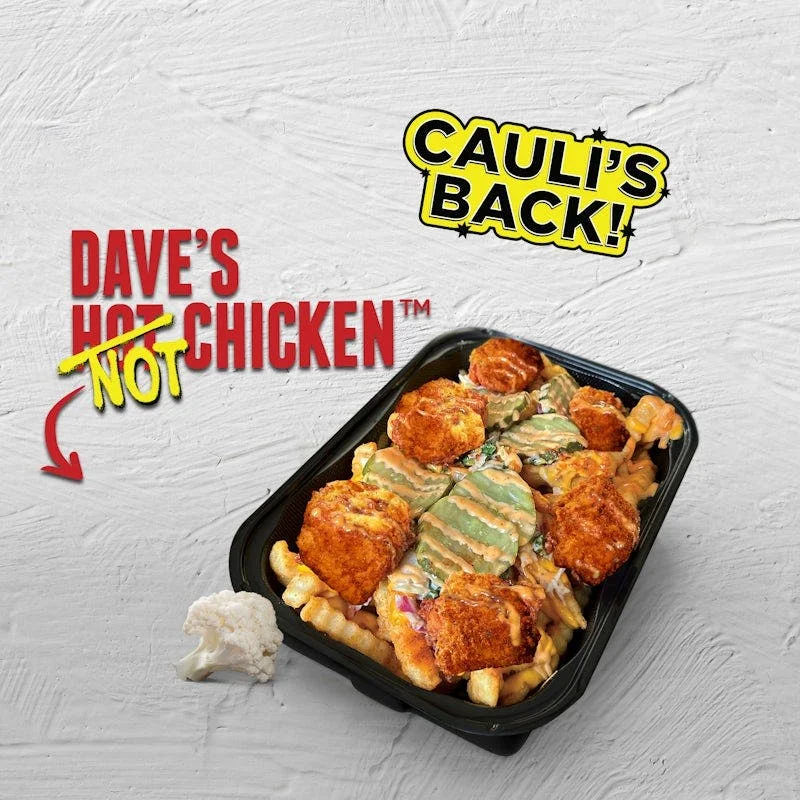 Cauli Daves #1: 2 Cauli Tenders with Fries 5 Cauli's Hot Crunch Bowl