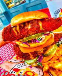 Dave’s #4: 1 Slider with Fries 6 Dave's Hot Chicken Stack