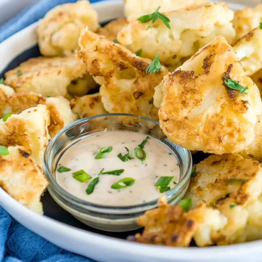 10 pc. Cauliflower Tender Bites w/ Fries 2 Crispy Pan Fried Cauliflower