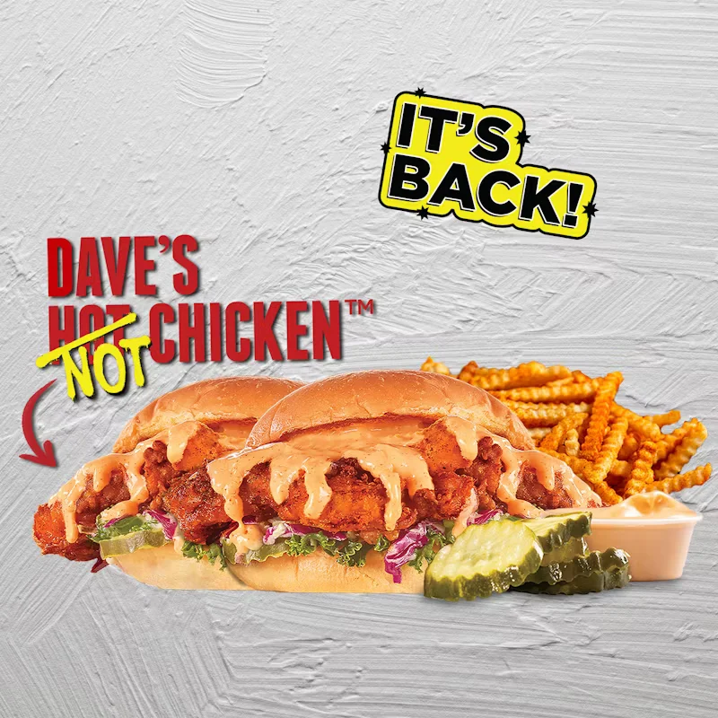 Dave's Hot Chicken Menu - Latest 2025 6 Cauli Dave's #2: 2 Cauli Sliders w/ Fries