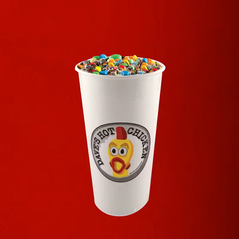 Dave's Hot Chicken Menu - Latest 2025 31 Large M&M Top Loaded Shake