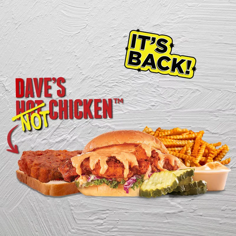 Dave's Hot Chicken Menu - Latest 2025 7 Cauli Dave's #3 1 Cauli Tender & 1 Cauli Slider w Fries