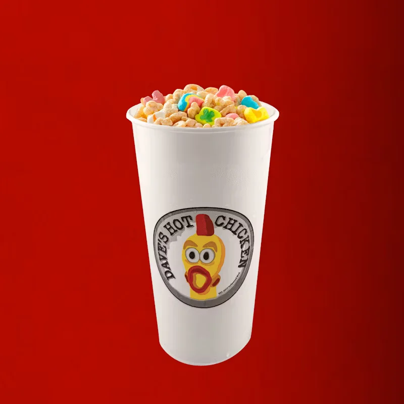 Dave's Hot Chicken Menu - Latest 2025 28 Large Lucky Charms Top-Loaded Shake